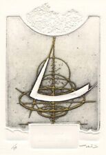  WALTER VALENTINI " EX LIBRIS ADRIANO BENZI "  2014 Acquaforte, rilievo  e oro 