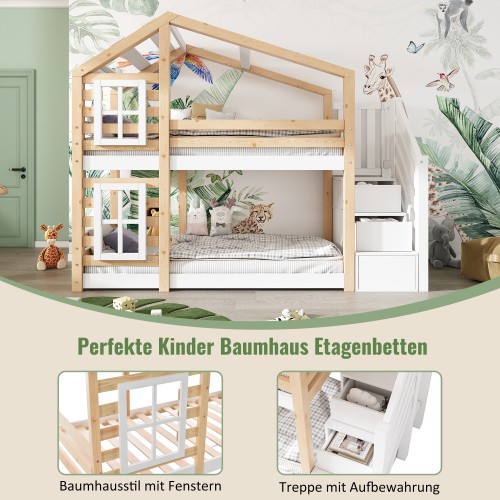 Letto soppalco per - letto, a