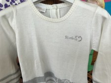 Vestito bimba bianco/grigio