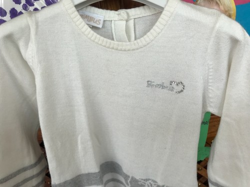 Vestito bimba bianco grigio - vestito, bianco/grigio