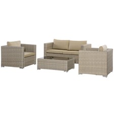 Outsunny Set 4 Pz Salotto da