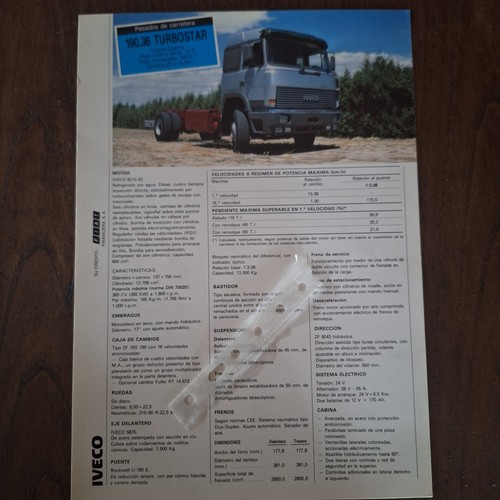 Ficha camion truck iveco - camion,