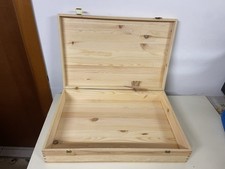 Scatola Grande in Legno Con Coperchio decoupage / vini / porta oggetti 53x35x10