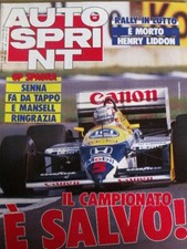 Autosprint 40 1987 Rally in lutto � morto Henry Liddon - Gp Spagna Senna [SC.50]