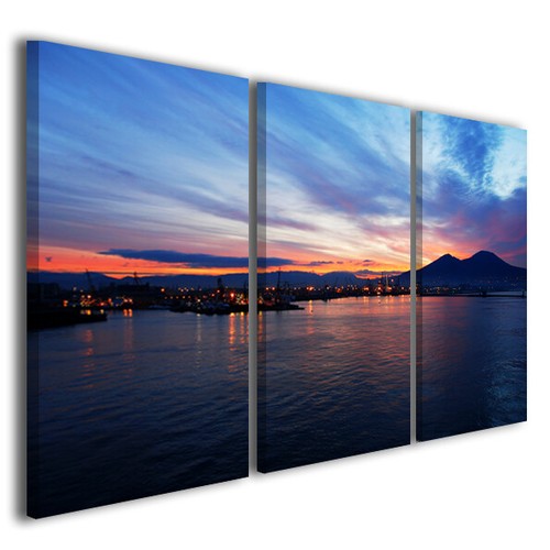 Quadri moderni vesuvio sunset - quadri,