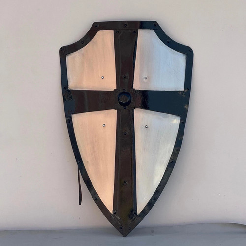 Scudo templare croce nera - scudo, 28"