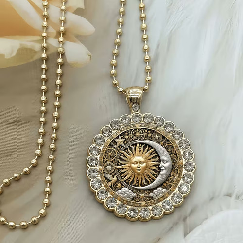 Collana sole luna oro - sole,