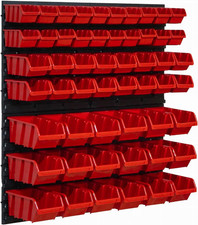 Set di scatole impilabili da 58 pezzi e 4 mensole da parete 39 x 38 cm | parete 