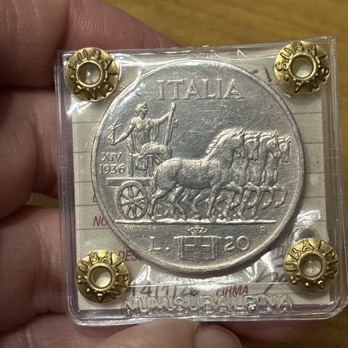 Moneta regno italia 20 lire - d',