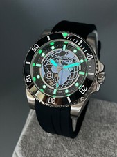 Orologio automatico uomo acciaio silicone Ghiera Girevole Superluminova Nero