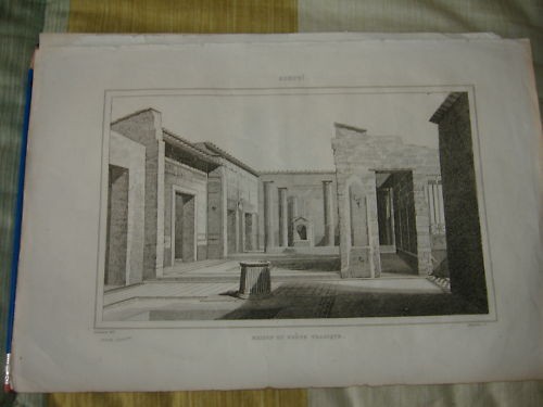 1800 incisione pompei - incisione, casa