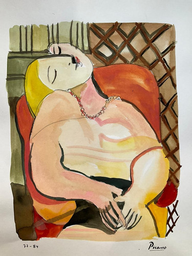 Picasso disegno su - -, carta