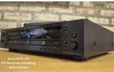 Sony RCD-W1 doppio registratore CD con telecomando, revisionato,, bonus perfettamente funzionante!!