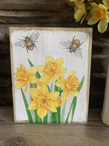 Blocco legno per - di, narcisi