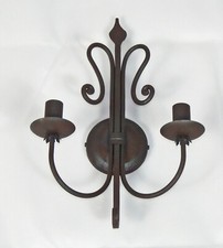 Applique lampada da parete in ferro battuto forgiato a mano su misura art.405