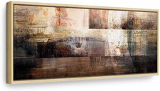 - Quadro Astratto 90X30 Cm 1 Pezzo Stampa Su Tela in TNT Tessuta XXL Quadri Mode