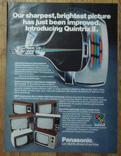 Pubblicità rivista PANASONIC Quintrix II tecnologia televisiva a colori 1976