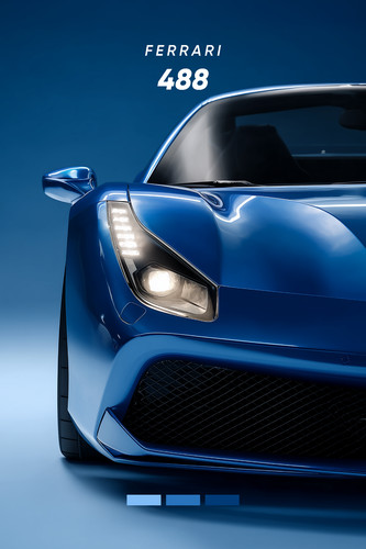 Poster ferrari 488 - ferrari,