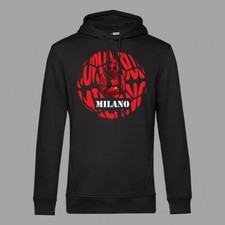MILAN FELPA HOODIE STADIO HOOLIGANS PALLA CURVA SUD MILANO TIFOSO UOMO REGALO