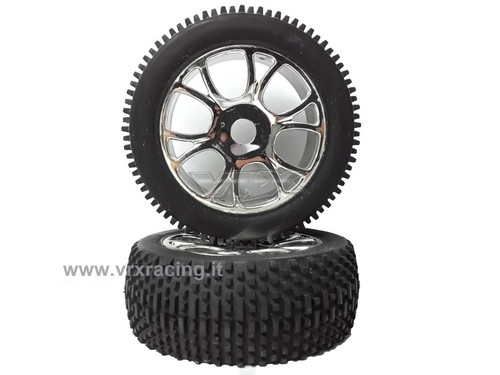 Coppia ruote cromate buggy - coppia,