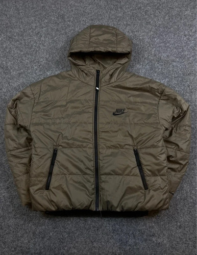 Nike olive puffer giacca - nike,
