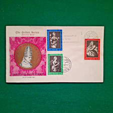 VATICANO 1963 RIAPERTURA CONCILIO BUSTA PRIMO GIORNO FDC  3 VAL GOLDEN SERIES 42