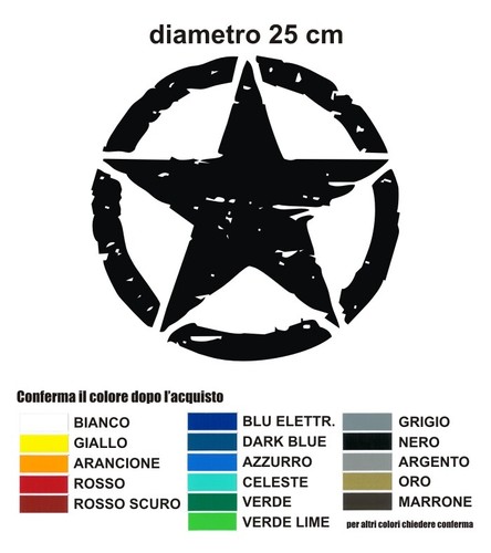 Adesivo stella militare - adesivo,