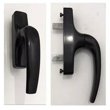 Maniglia cremonese SAVIO MANON  Nera RAL 9005 Interasse Cm 8,5 - 10 - 11.