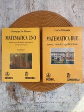 Matematica Uno/Due - De Marco,Minnaja- Zanichelli Decibel #Rari#