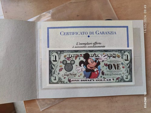 Banconota one disney dollars - one,