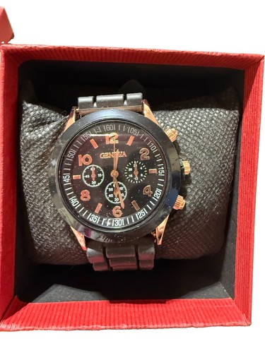Orologio ginevra uomo - nero, e