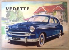 FORD VEDETTE Brochure vendita auto 1954 TESTO SPAGNOLO