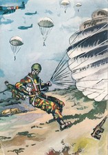 CARTOLINA DI MILITARE ,SCUOLA