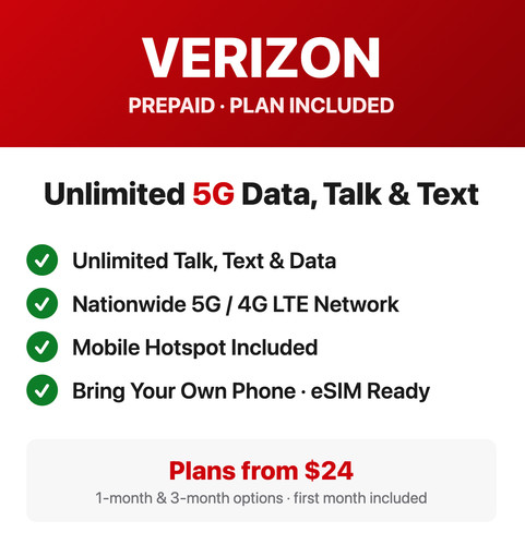 Verizon scheda sim prepagata - sim,
