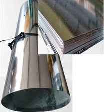 Set 5 pz. LAMIERE ZINCATE LISCE PIANE A FOGLIO 200X100 CM-2x1 MT SPESS. 0,25 mm