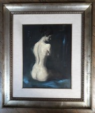 Quadro olio su tela:  Nudo di schiena - Marcello Cassinari Vettor