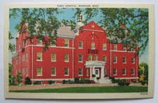 Wareham Mass. Cartolina Tobey Hospital dedicata nel 1940 Massachusetts