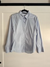 Zara camicia donna blu manica