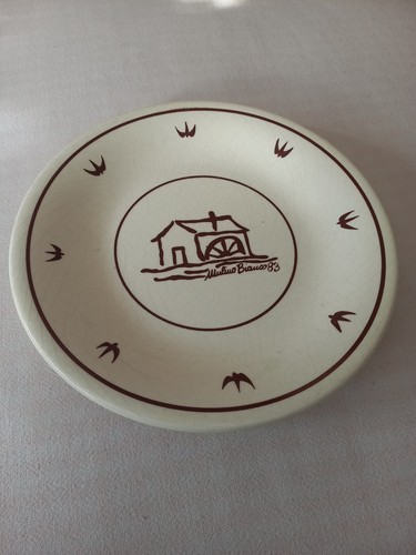 Piatto vintage mulino - piatto, bianco