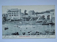 TORRE DEL GRECO cantiere navi ship barca vela Napoli vecchia cartolina