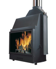 termocamino idro 50 a legna Edilkamin vaso aperto 16KW riscalda 120 MQ 4 stelle