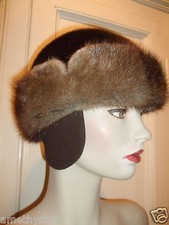 CAPPELLO MAN HAT COLBACCO PELLICCIA FUR PELZ RIVER MINK SEAL SKIN FOCA VISONE 