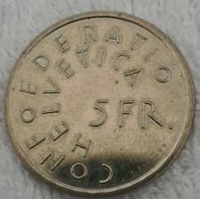 Lotto di 2  monete da 5 franchi svizzeri - 1975 - 1986  QFDC AU