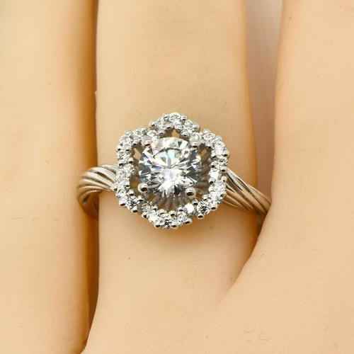 Anello fidanzamento halo - di,