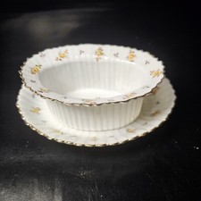 Ramekin e sottopiatto porcellana Philip Rosenthal rose gialle antiche