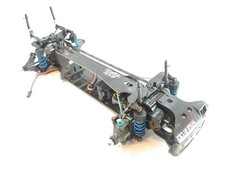 Raro telaio scorrevole auto radiocomandata Tamiya TA03F 1/10 4wd usato vintage con grafite