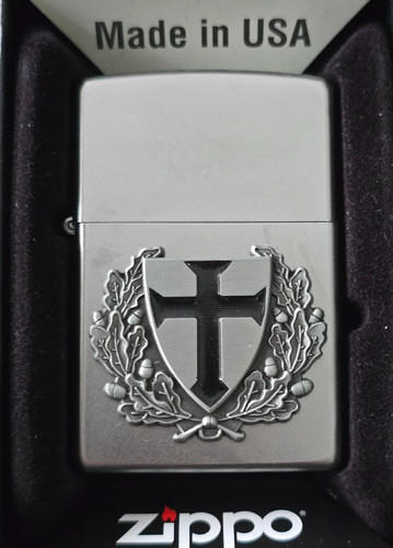 Zippo templer shield croce - zippo, shield,