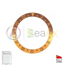 Inserto in alluminio per ghiera Rolex GMT Master I Nero indici Oro 16753