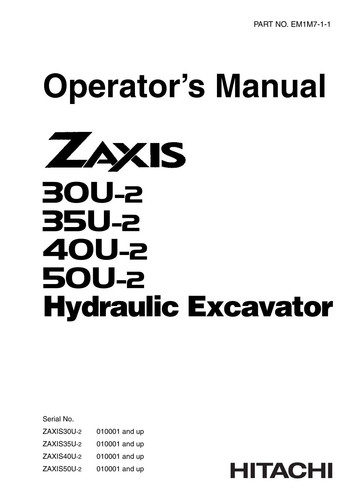 Manuale operatori escavatore - manuale,