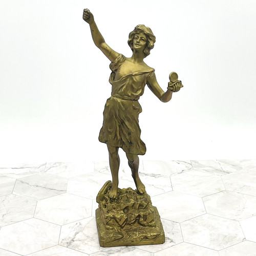 Statuina vintage metallo - statuina, in